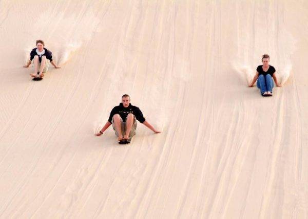 Sand boarding in Port Stephens