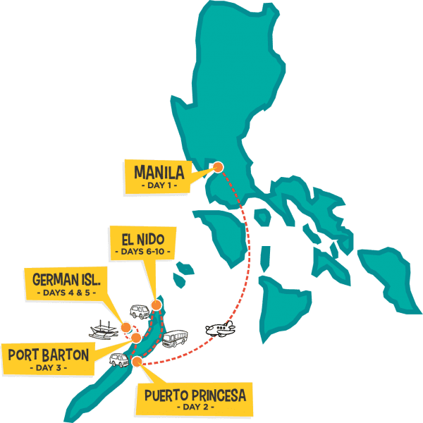 Travel map Philippines