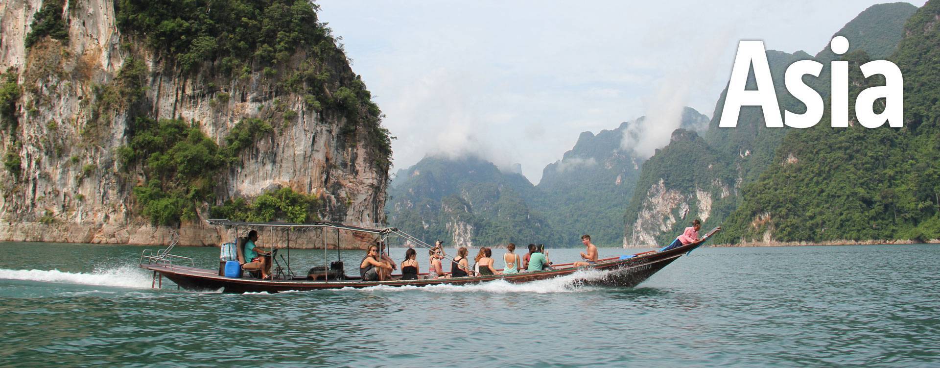 long boat tour in Asia