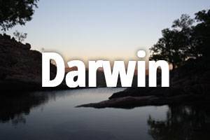 Darwin title with Kakadu National Park sunset background